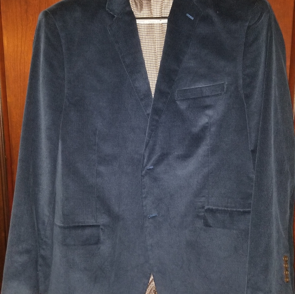 Saddlebred Men's Blazer 48L Blue Wool Blend Org $200.00